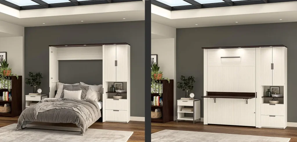 Top 10 Wall Beds with Desks for Small Spaces in 2025 2 Bestar Lumina Full Murphy Bed with Desk